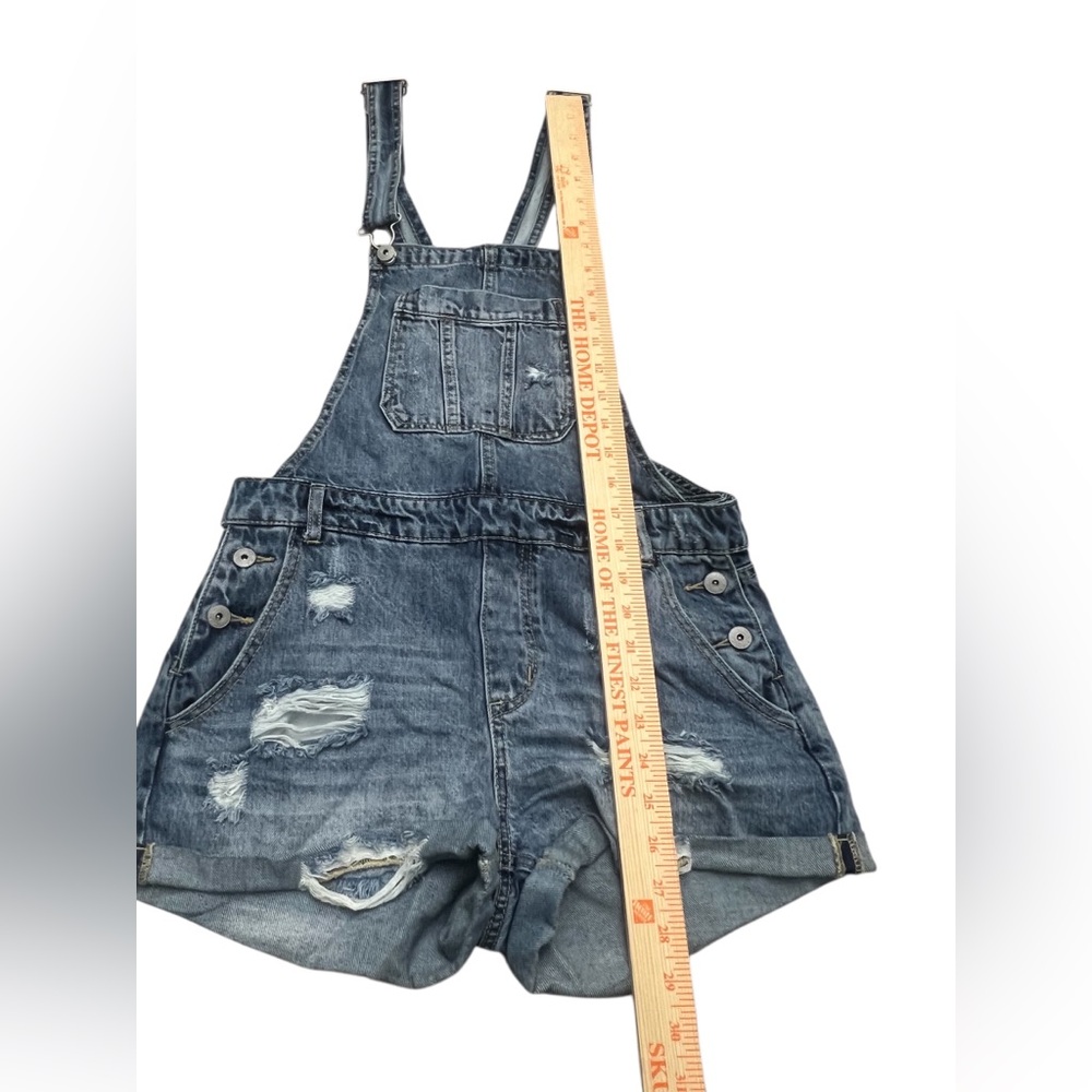 Vanilla Star Premium Blue Denim Overall Shorts - Picture 5 of 11